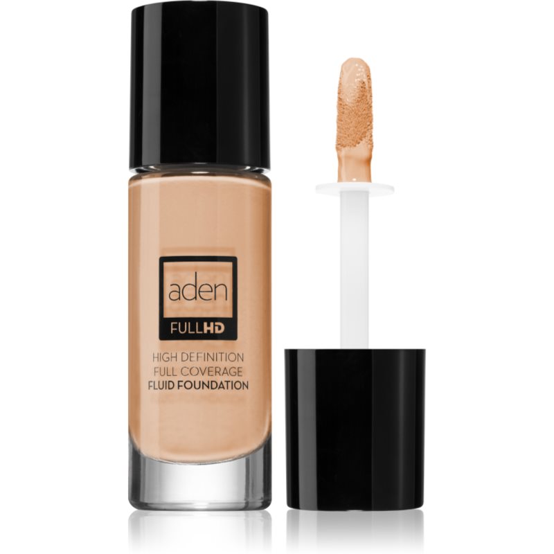Aden Cosmetics Full HD Fluid Foundation tartós folyékony alapozó árnyalat 03 Beige 20 ml-Ár