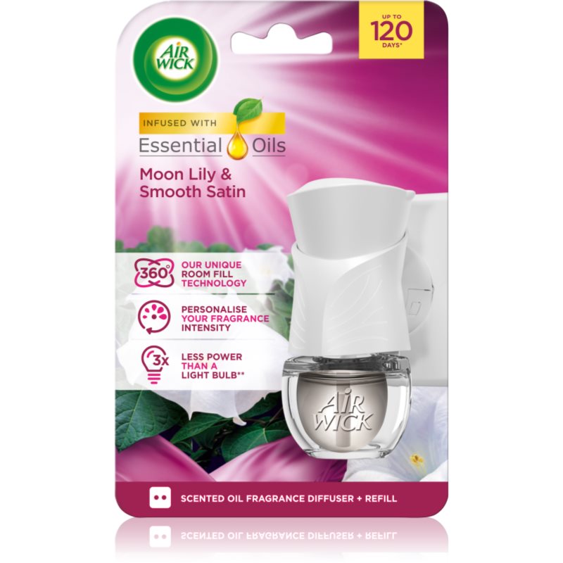 Air Wick Moon Lily & Smooth Satin Electric elektromos légfrissítő töltelékkel 19 ml