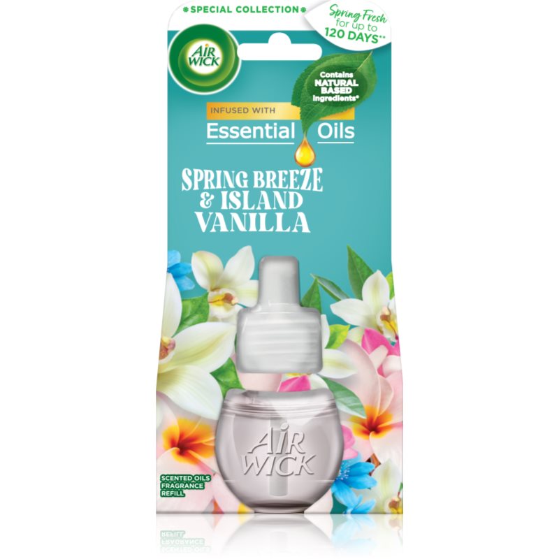 Air Wick Spring Fresh Spring Breeze & Island Vanilla elektromos légfrissítő utántöltő 19 ml-Ár