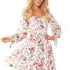 Airy chiffon dress with a Numoco neckline