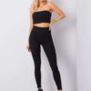 Alapvető fekete csíkos leggings