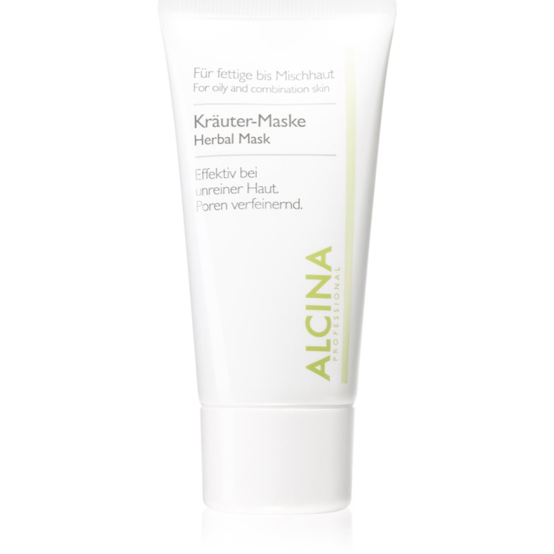 Alcina For Oily Skin Gyógynüvényes maszk a fénylő arcbőr és a kitágult pórusok ellen 50 ml-Eredeti