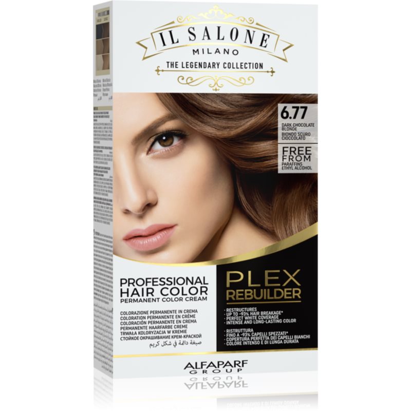 Alfaparf Milano Il Salone Milano Plex Rebuilder tartós hajfesték árnyalat 6.77 - Dark Chocolate Blonde 1 db-Ár