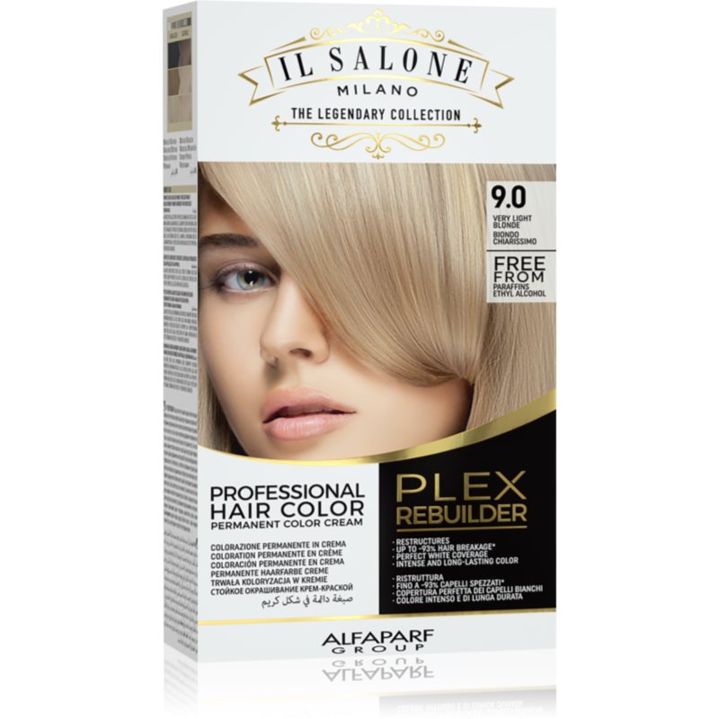 Alfaparf Milano Il Salone Milano Plex Rebuilder tartós hajfesték árnyalat 9.0 - Very Light Blonde 1 db-Ár