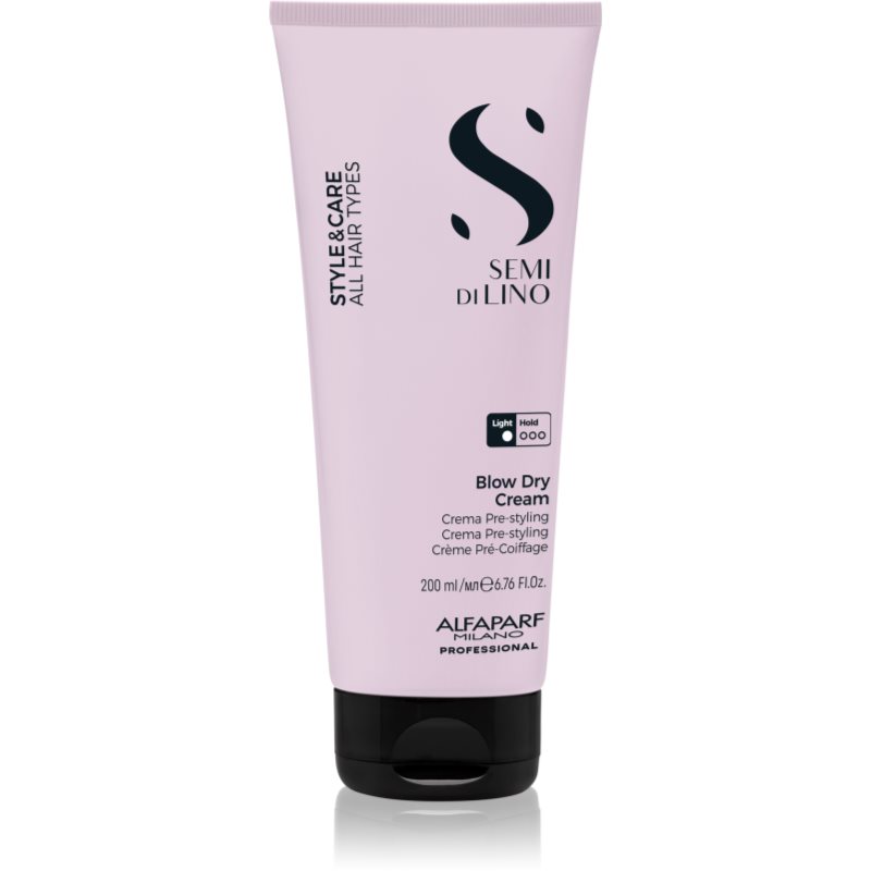 Alfaparf Milano Semi di Lino Style&Care Blow Dry Cream haj kifújását meggyorsító védőkrém minden hajtípusra 200 ml