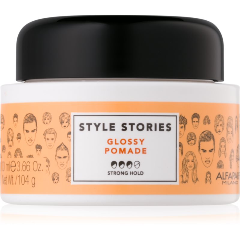 Alfaparf Milano Style Stories The Range Paste formázó paszta erős fixálás Glossy Pomade 100 ml-Eredeti