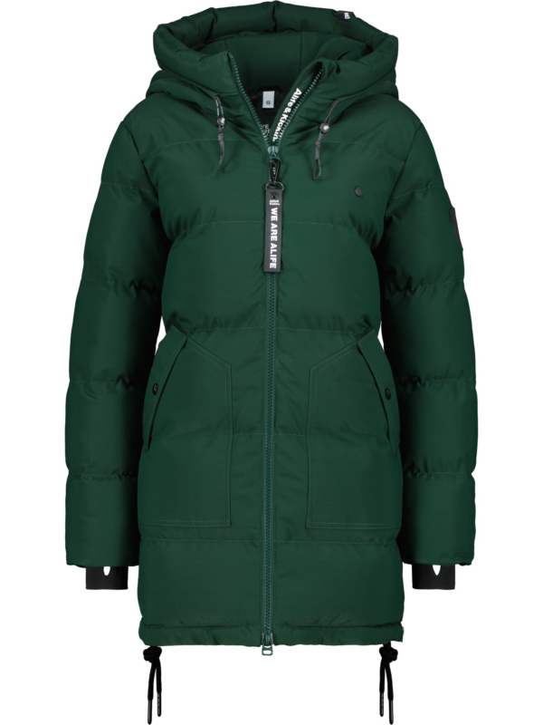 Alife and Kickin Téli parka 'CathyAK'  sötétzöld / fekete / fehér-Ár