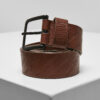 Allover logo strap cognac brown