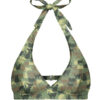 Aloha From Deer Woman's Camo Cats Halter Neck Bikini Top BTH AFD090