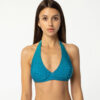 Aloha From Deer Woman's Phthalo Anti Social Halter Neck Bikini Top BTH AFD747