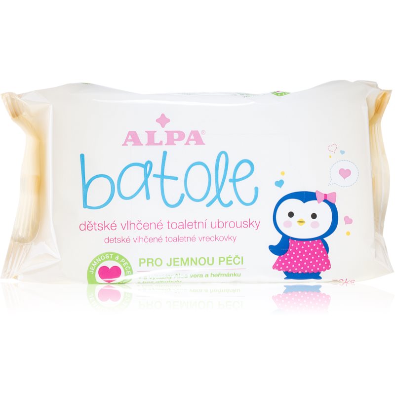 Alpa Toddler Wet wipes finom nedves törlőkendők gyermekeknek az érzékeny bőrre 72 db-Ár