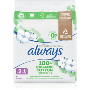 Always Cotton Protection Long egészségügyi betétek parfümmentes 9 db-Ár