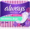 Always Dailies Normal To Go Fresh tisztasági betétek 20 db-Ár