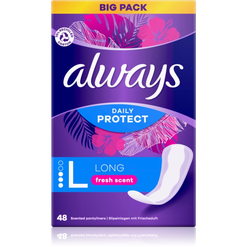 Always Daily Protect Long Fresh Scent tisztasági betétek illatosított 48 db-Ár
