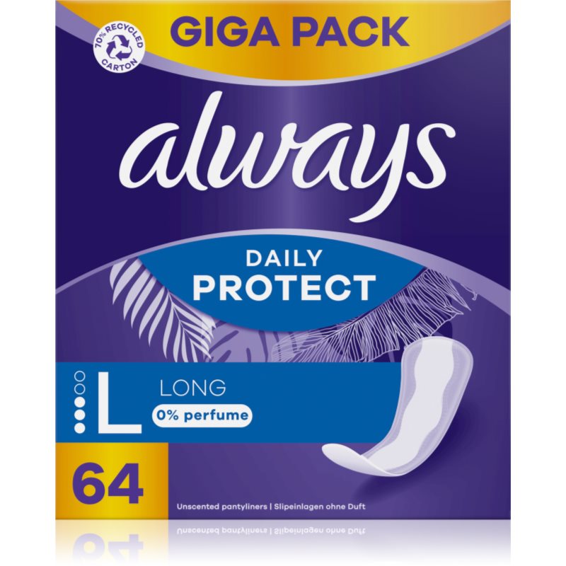 Always Daily Protect Long tisztasági betétek parfümmentes 64 db-Ár