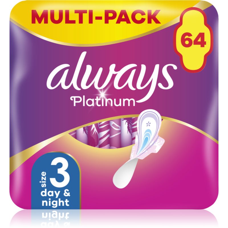 Always Platinum Day & Night egészségügyi betétek 64 db-Ár