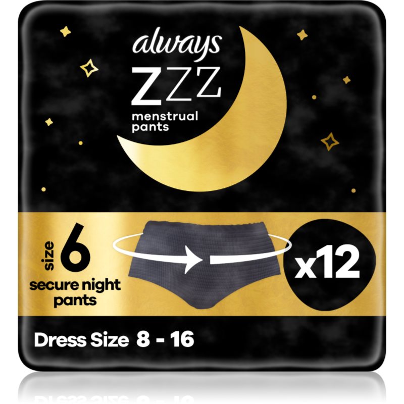 Always Secure Night Pants menstruációs női alsó 12 db-Ár