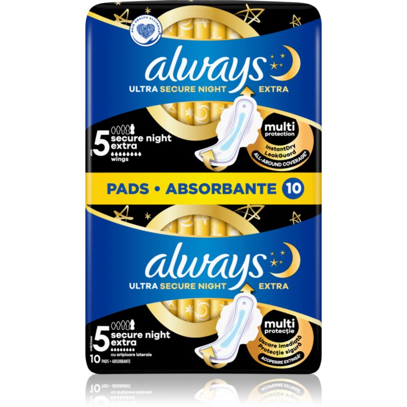 Always Ultra Secure Night Extra egészségügyi betétek 10 db-Ár