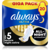 Always Ultra Secure Night Extra egészségügyi betétek 20 db-Ár