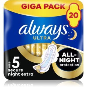 Always Ultra Secure Night Extra egészségügyi betétek 20 db-Ár