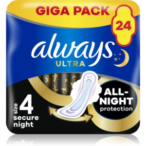Always Ultra Secure Night egészségügyi betétek 24 db-Ár