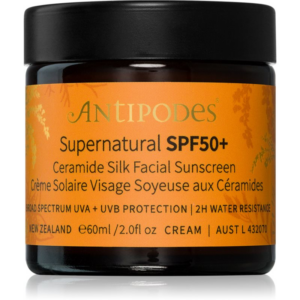 Antipodes Supernatural SPF50+ Ceramide Silk Facial Sunscreen ápoló arckrém ceramidokkal SPF 50+ 60 ml-Ár