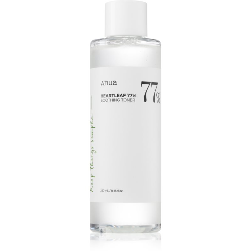 Anua Heartleaf 77% Soothing Toner tisztító és nyugtató toner a bőrréteg megújítására 250 ml-Ár