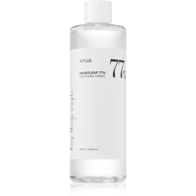 Anua Heartleaf 77% Soothing Toner tisztító és nyugtató toner a bőrréteg megújítására 500 ml-Ár
