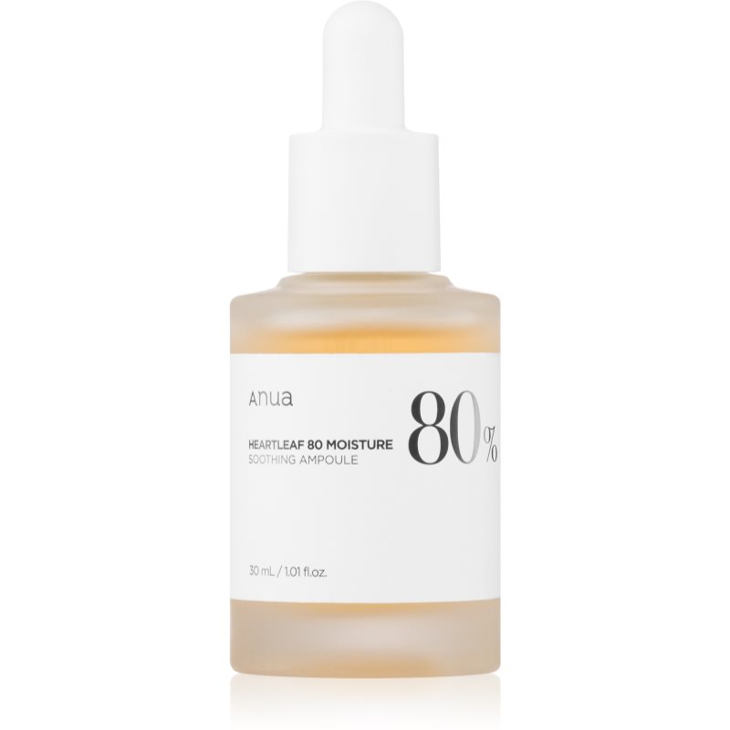 Anua Heartleaf 80% Moisture Ampoule ampullák a bőr intenzív megújítására nyugtató hatással 30 ml-Ár