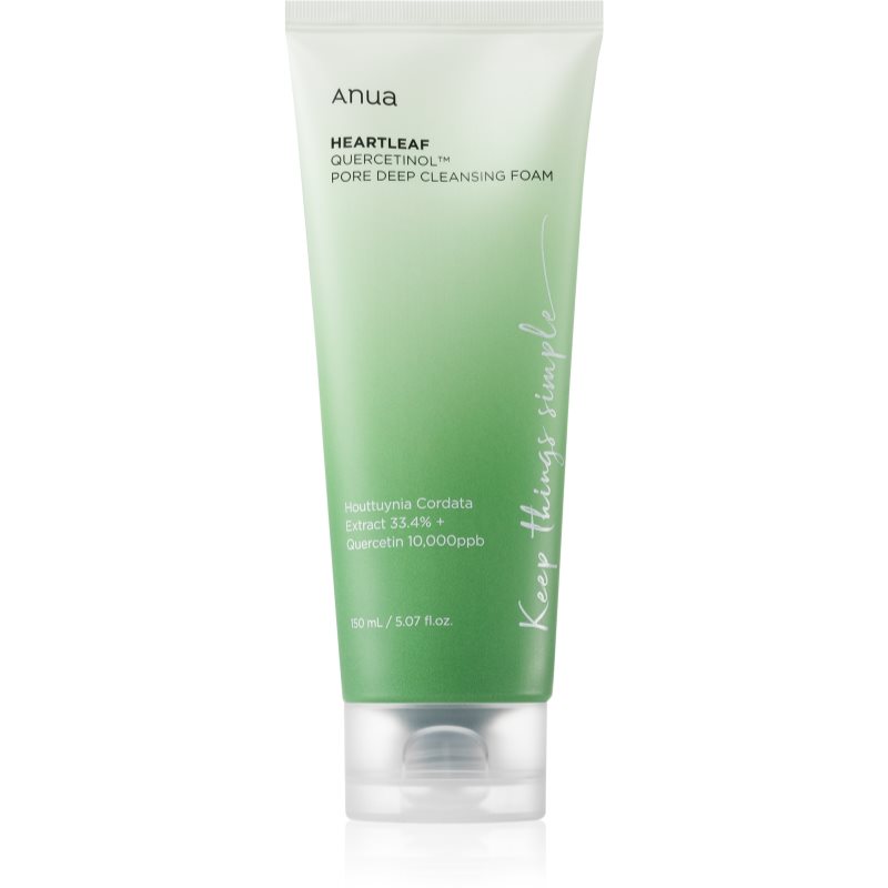 Anua Heartleaf Quercetinol Pore Deep Cleansing Foam mélyisztító hab kombinált és zsíros bőrre 150 ml-Ár