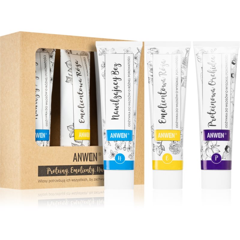 Anwen Proteins . Emollients . Humectants Kondícionáló minennapi használatra takarékos kiszerelés 3 x100 ml High porosity-Ár