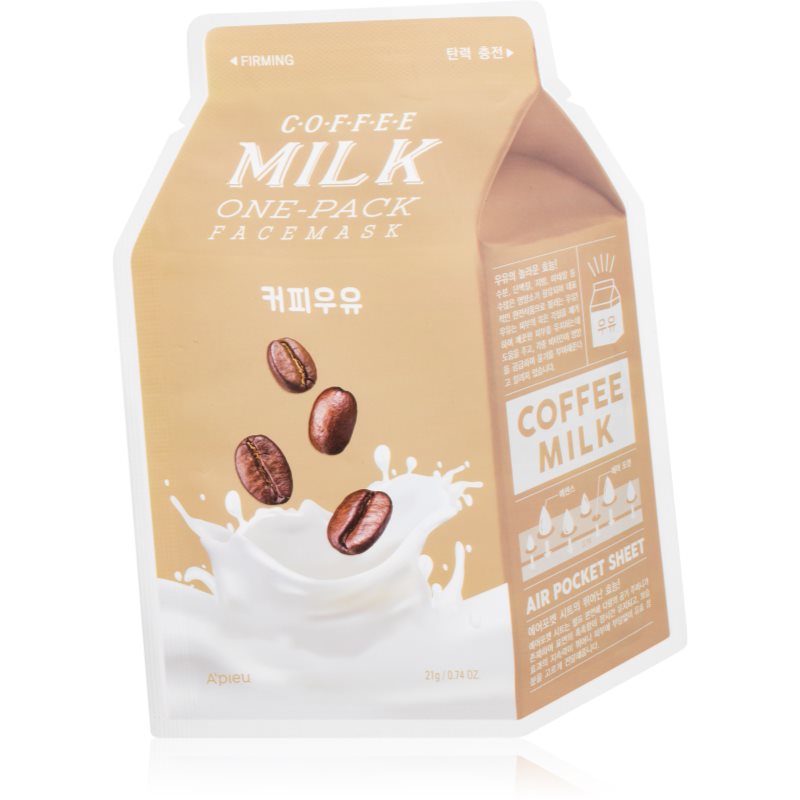 A’pieu One-Pack Milk Mask Coffee hidratáló és revitalizáló arcmaszk 21 g-Ár