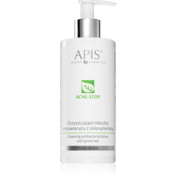 Apis Natural Cosmetics Acne-Stop Home TerApis tisztító és sminkeltávolító tej zöld teával 300 ml-Ár