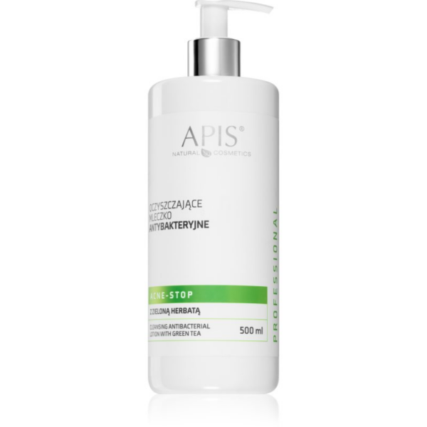Apis Natural Cosmetics Acne-Stop Home TerApis tisztító és sminkeltávolító tej zöld teával 500 ml-Ár