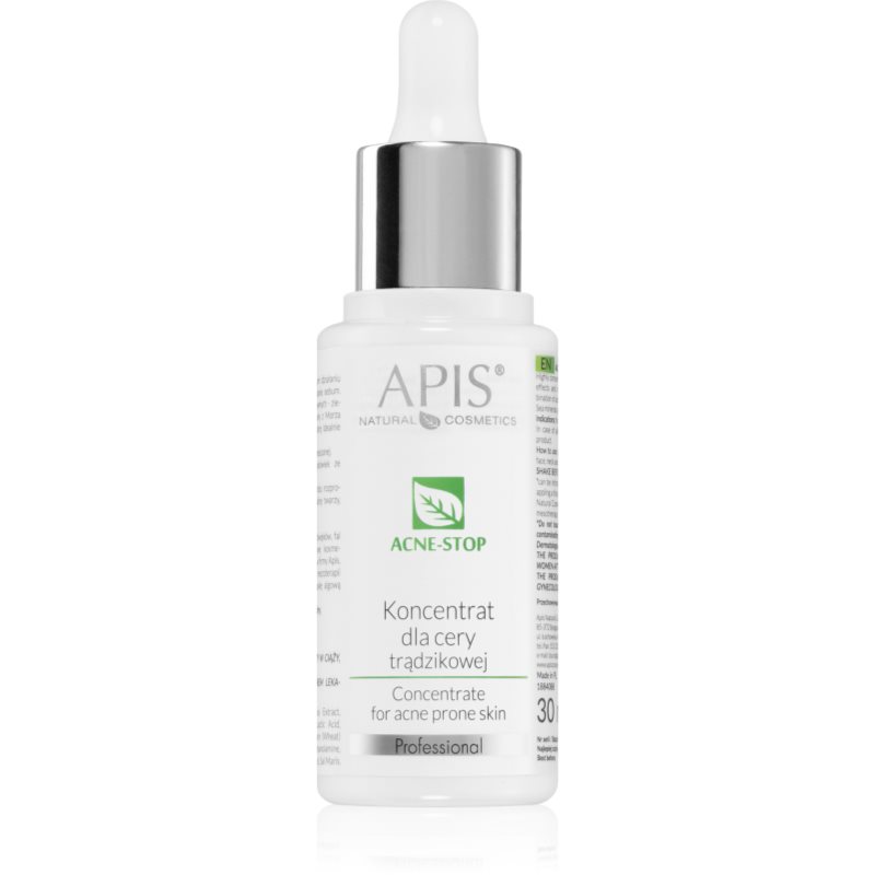 Apis Natural Cosmetics Acne-Stop Professional koncentrátum az aknéra hajlamos zsíros bőrre 30 ml-Ár