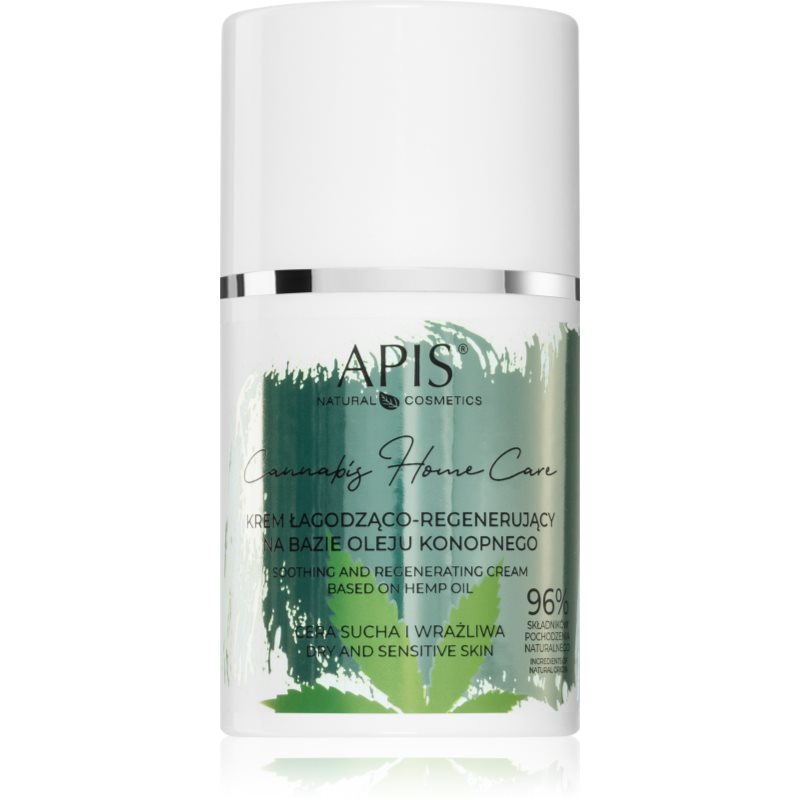 Apis Natural Cosmetics Cannabis Home Care könnyű hidratáló krém száraz és érzékeny bőrre 50 ml-Ár