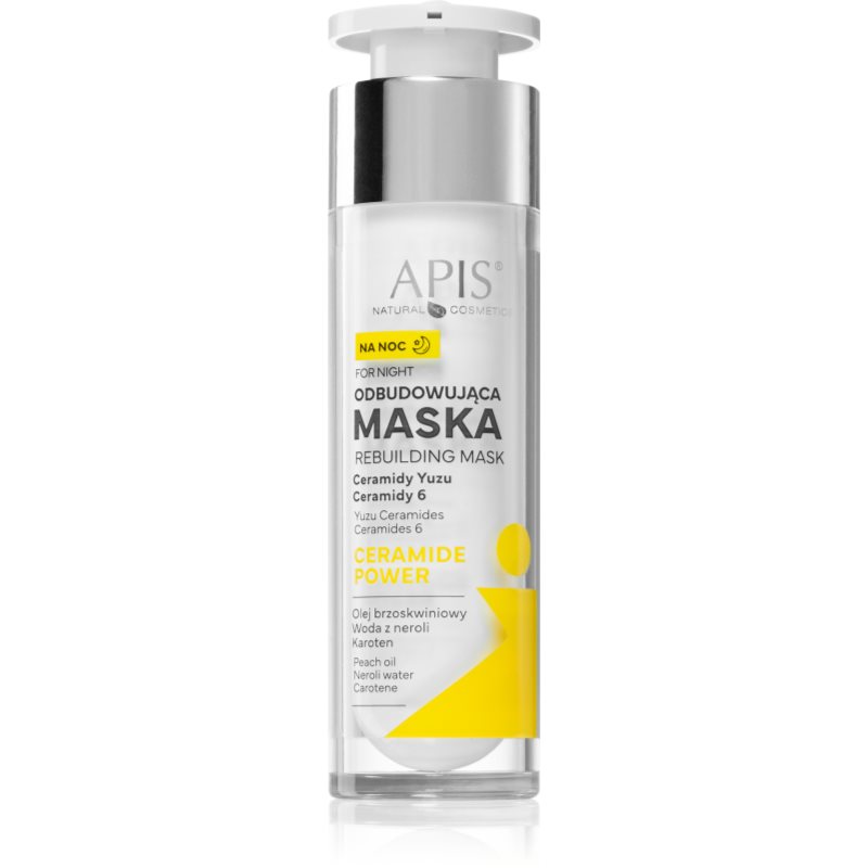 Apis Natural Cosmetics Ceramide Power megújító éjszakai krémes arcmaszk ceramidokkal 50 ml-Ár