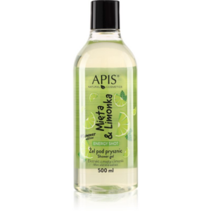 Apis Natural Cosmetics Energy Shot Mint & Lime energizáló tusfürdő gél 500 ml-ár