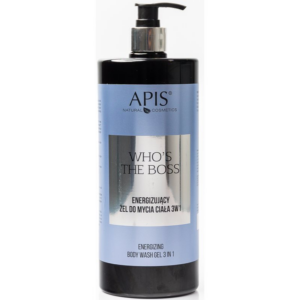 Apis Natural Cosmetics Who's the boss energizáló tusfürdő gél 3 az 1-ben uraknak 1000 ml-Ár