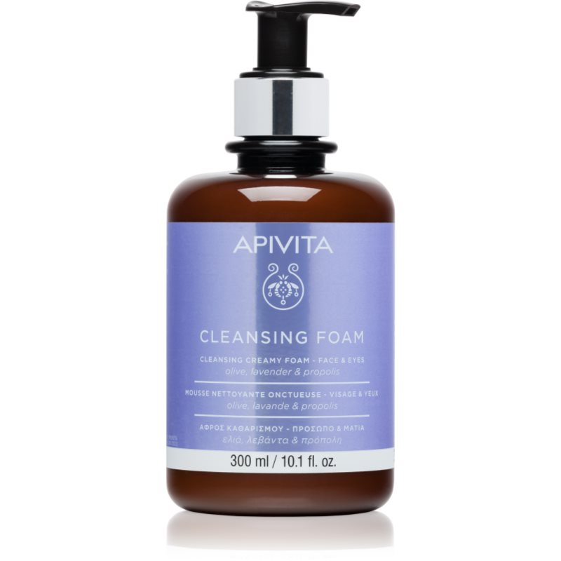 Apivita Cleansing Foam Face & Eyes krémes tisztító hab az arcra és a szemekre 300 ml-Ár
