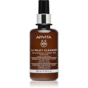 Apivita Cleansing Milk Face & Eyes tisztító tej 3 in 1 az arcra és a szemekre 200 ml-Eredeti