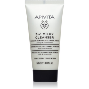 Apivita Cleansing Milk Face & Eyes tisztító tej 3 in 1 az arcra és a szemekre 50 ml-Ár