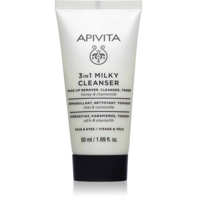 Apivita Cleansing Milk Face & Eyes tisztító tej 3 in 1 az arcra és a szemekre 50 ml-Ár