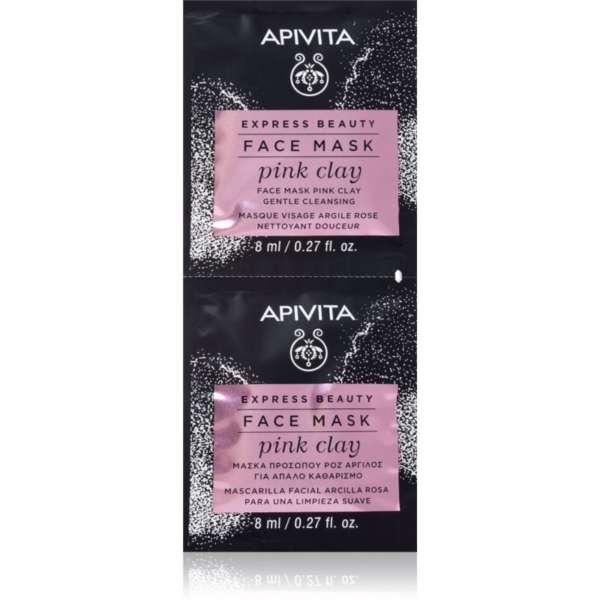 Apivita Express Beauty Cleansing Face Mask Pink Clay tisztító maszk az arcra 2x8 ml-Ár