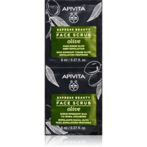 Apivita Express Beauty Exfoliating Face Scrub Olive intenzív tisztító peeling az arcra 2 x 8 ml-Eredeti