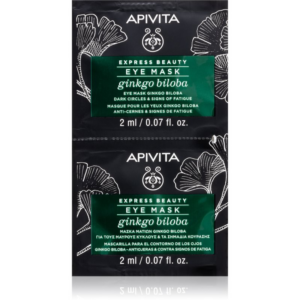 Apivita Express Beauty Eye Mask Gingko Biloba szem maszk a duzzanatokra és a sötét karikákra 2 x 2 ml-Eredeti