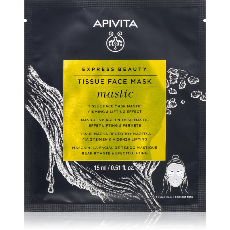 Apivita Express Beauty Lifting Tissue Face Mask Mastic lifting hatású maszk 15 ml-Eredeti