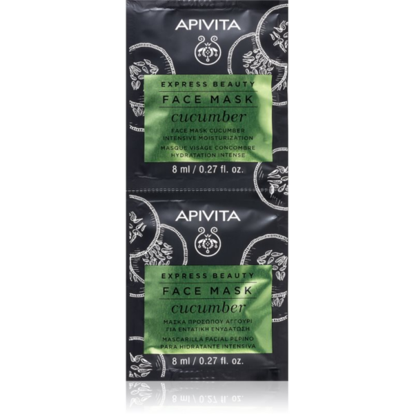 Apivita Express Beauty Moisturizing Face Mask Cucumber intenzíven hidratáló maszk 2x8 ml-Ár