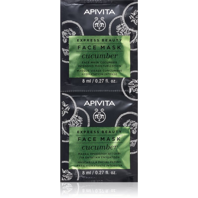 Apivita Express Beauty Moisturizing Face Mask Cucumber intenzíven hidratáló maszk 2x8 ml-Ár