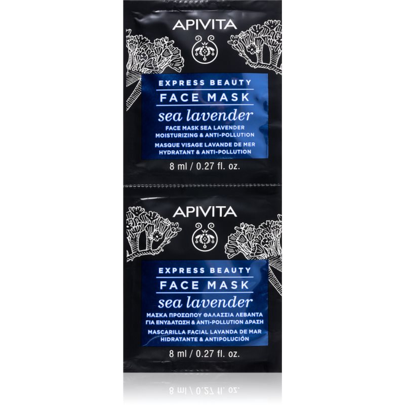 Apivita Express Beauty Moisturizing Face Mask Sea Lavender arcmaszk hidratáló hatással 2x8 ml-Eredeti